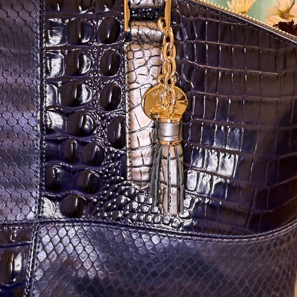 🎉HOST PICK🎉 RARE! NWOT - Brahmin Large Croc & Snake Embossed Duxbury Satchel - Picture 3 of 11